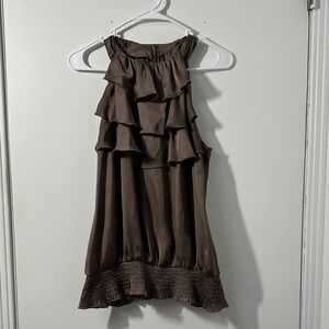 Apt. 9 Brown Ruffle Tank Top